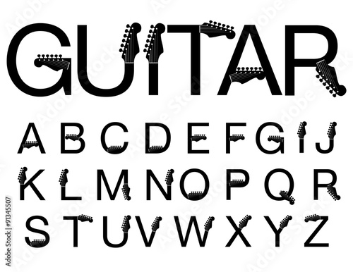 A new and exciting typeface called: “Guitar”