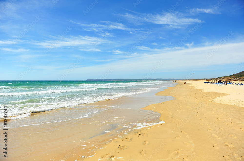 Playa de Zahara de los Atunes,costa de Cádiz, España