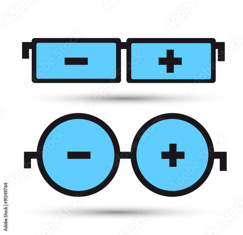 Vector Round Glasses Icon