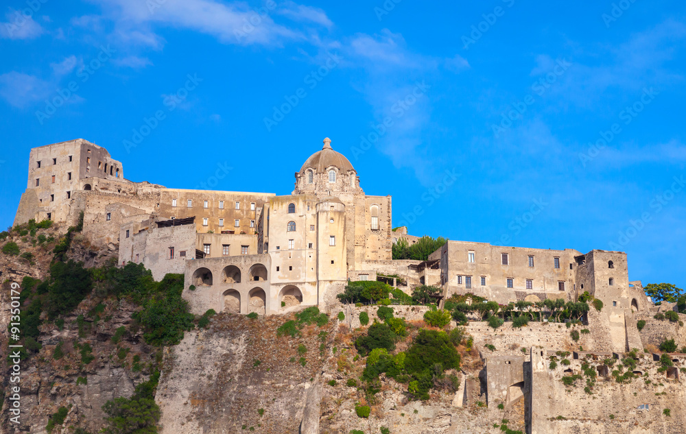 Ancient Aragonese Castle of Ischia island, Italy