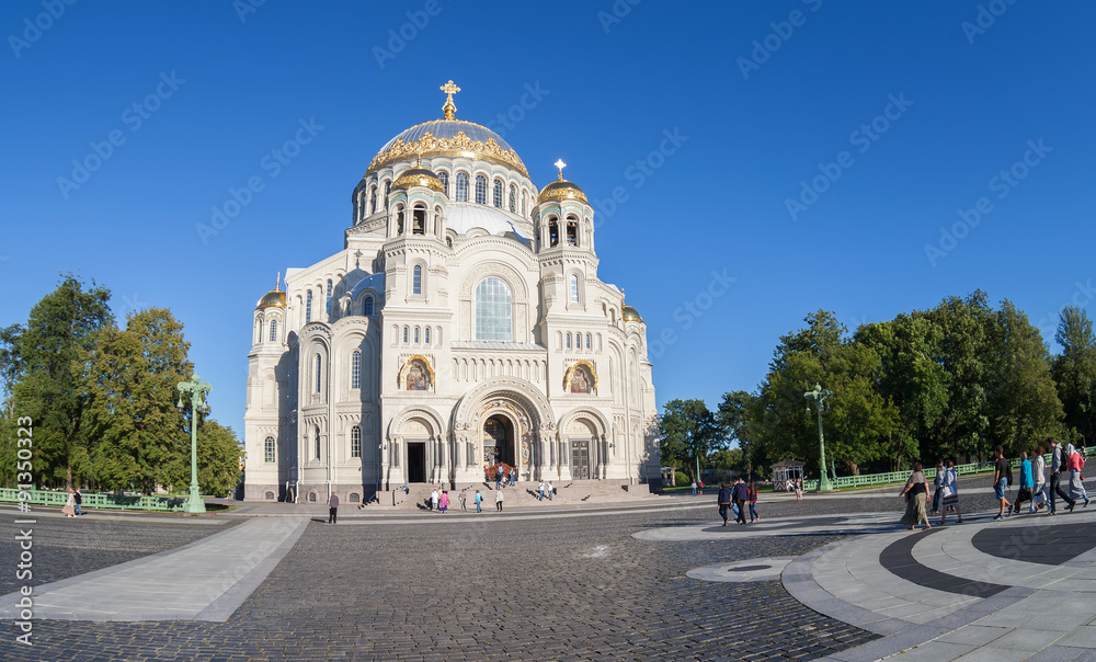 Kronstadt Naval cathedral in Saint-Petersburg, Russia