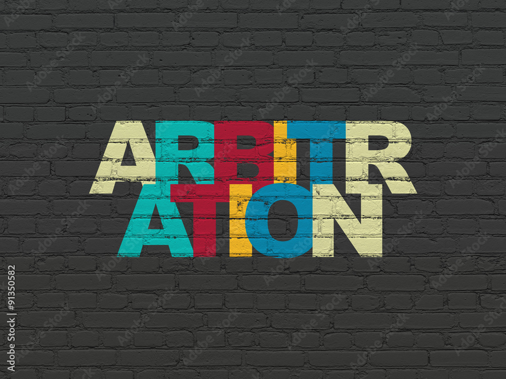 Law concept: Arbitration on wall background Law concept: Arbitration on wall background
