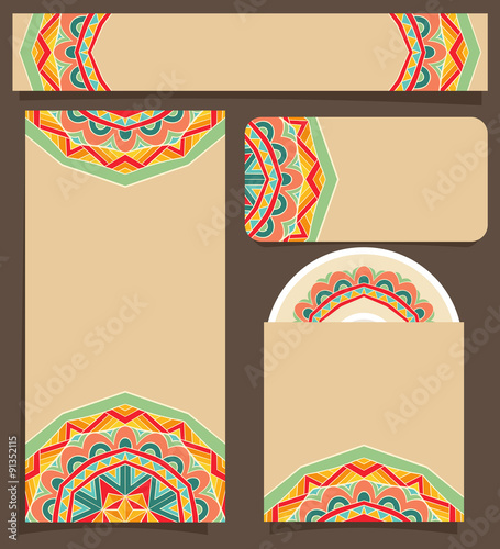 Presentation Set With Festive Mexican Pattern