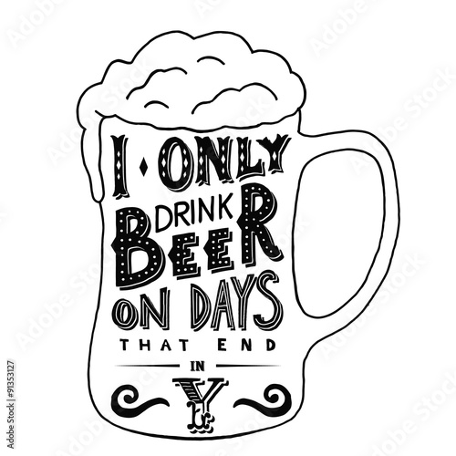 Hand drawn typography poster