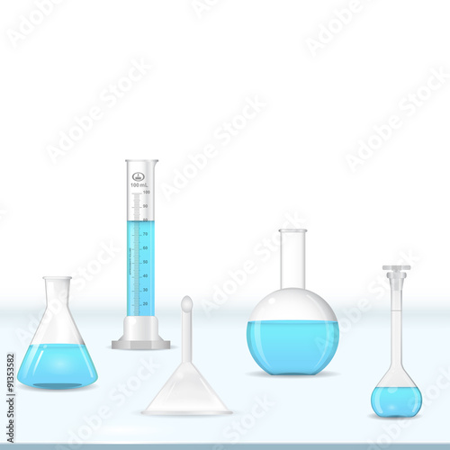 Lab glassware table
