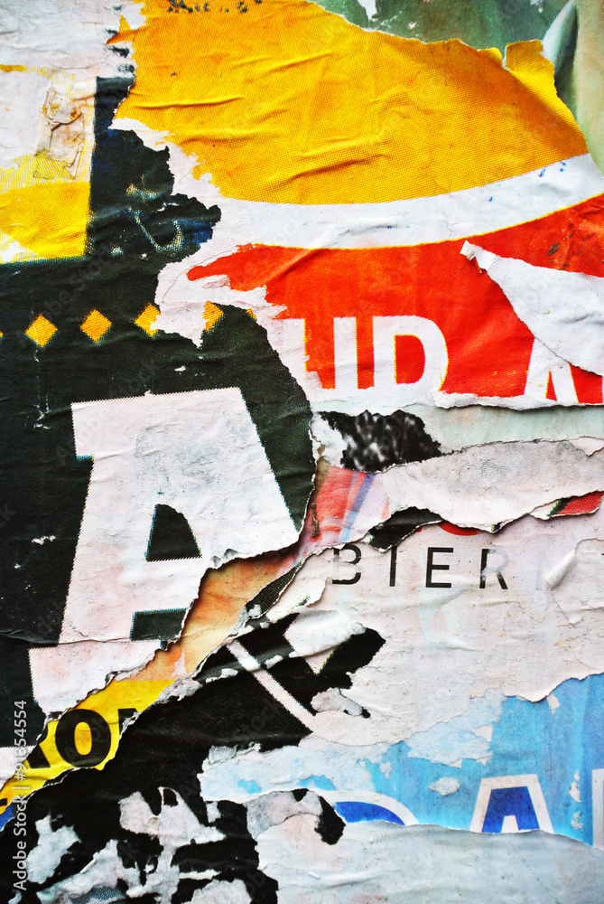 Random background collage texture on eroded wall Stock Photo | Adobe Stock