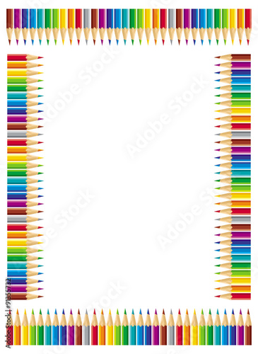 Vector background with color pencils
