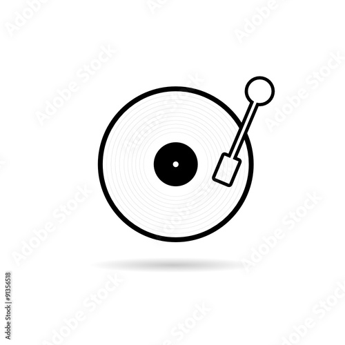 vinyl black vector illustration