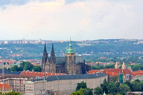 Prague Cityscape Aerial