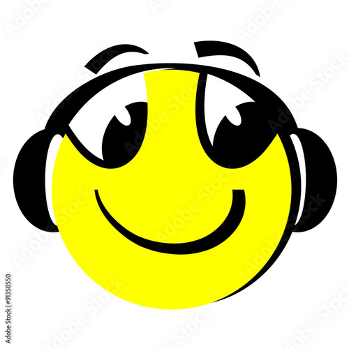 smiles icon,headphone,music