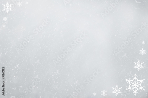 gray background with snowflakes frame © WS-Design