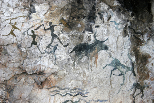 Fototapeta cave paintings of primitive man
