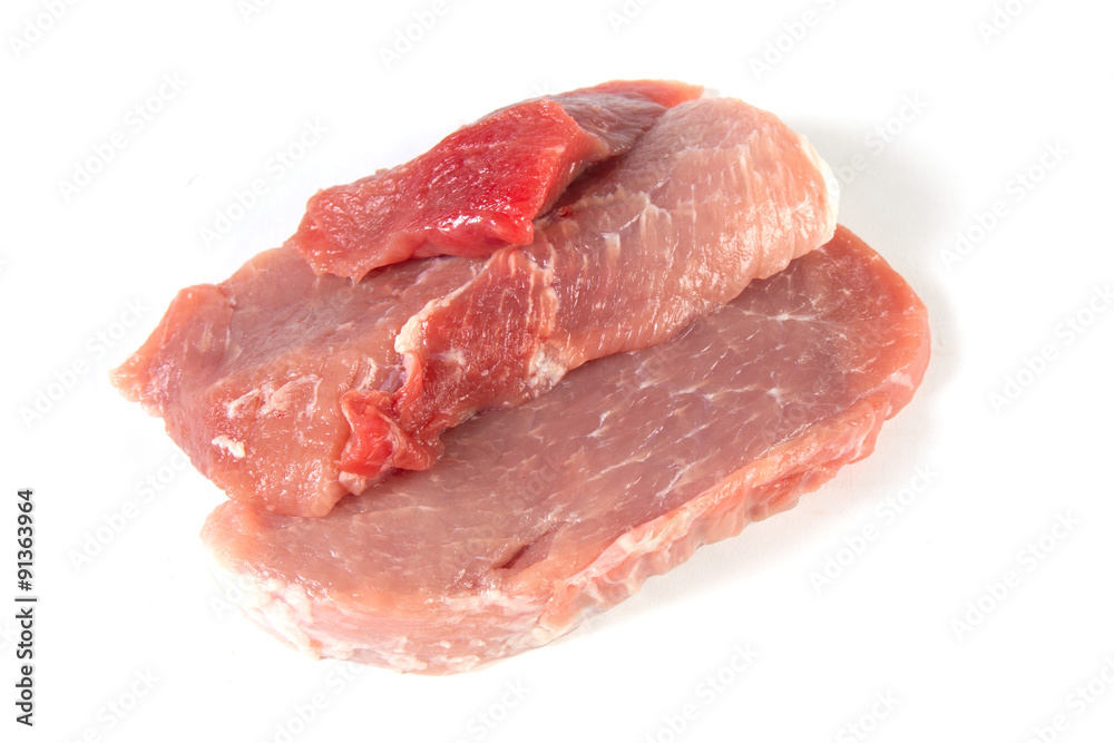 raw meat pork isolated on white background raw meat pork isolated on white background