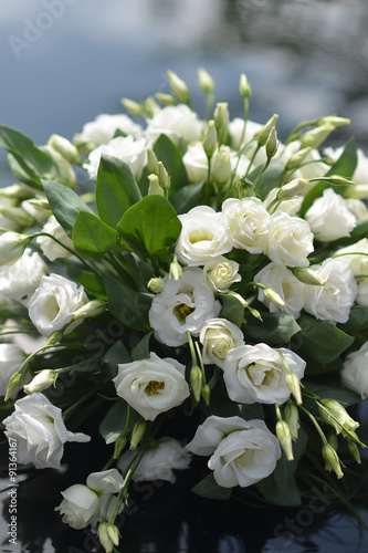 Beautiful bouquet of eustoma
