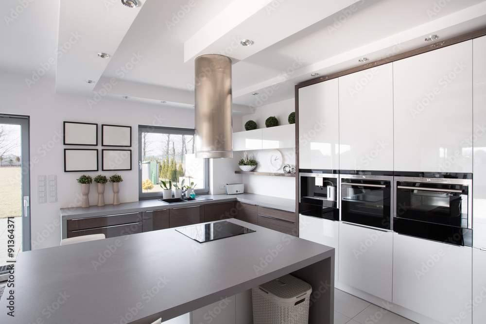 Contemporary kitchen in fashionable house Contemporary kitchen in fashionable house
