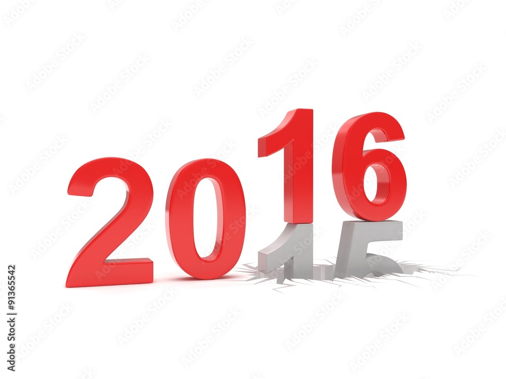 2015-2016 change new year 2016 isolated 2015-2016 change new year 2016 isolated