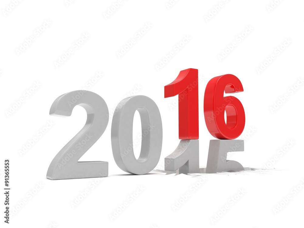 2015-2016 change new year 2016 isolated 2015-2016 change new year 2016 isolated