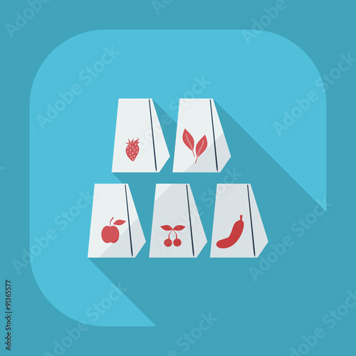 Flat modern design with shadow icons  tobacco for hookah