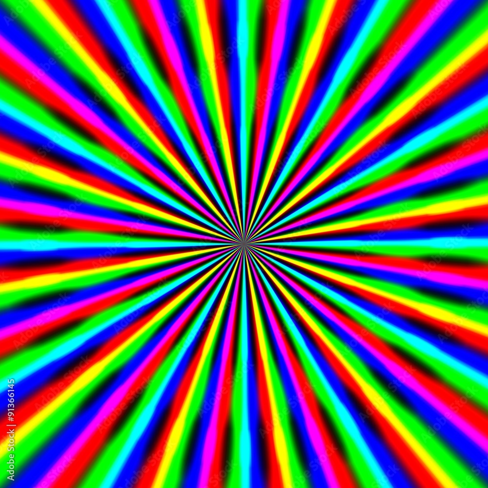 Obraz premium Abstract color rays disk background seamless