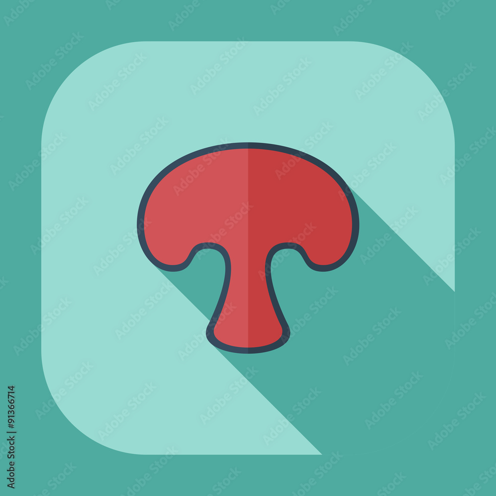 Flat modern design with shadow icons fungus Flat modern design with shadow icons fungus