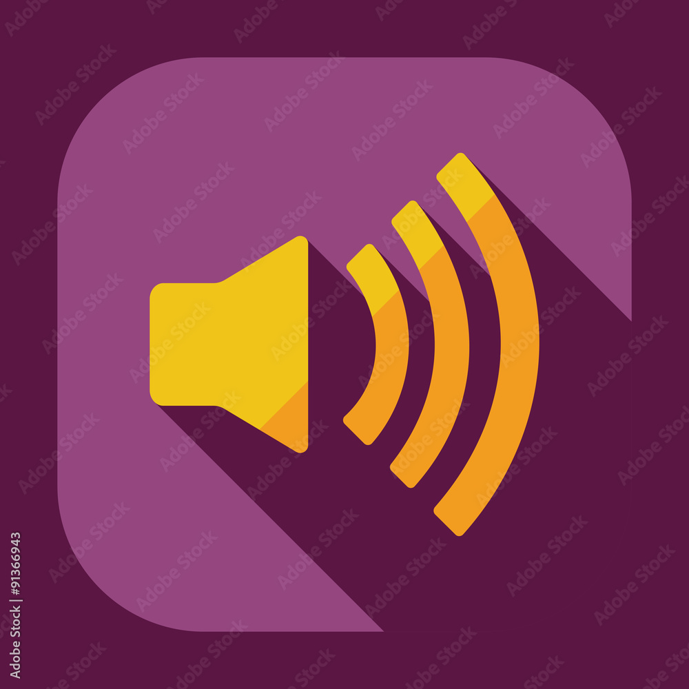Flat modern design with shadow icon player Flat modern design with shadow icon player