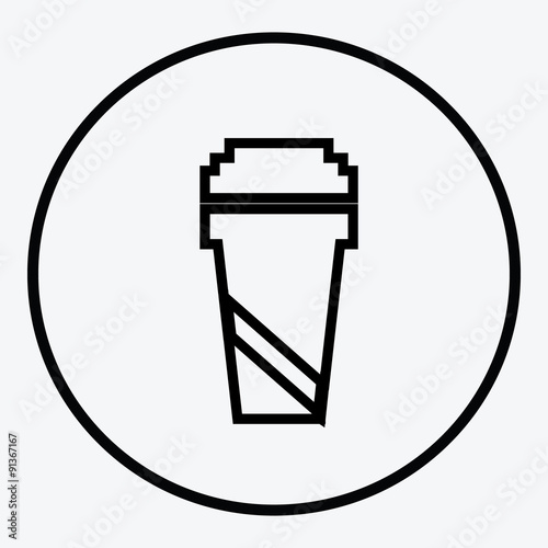  Simplistic coffee cup icon vector