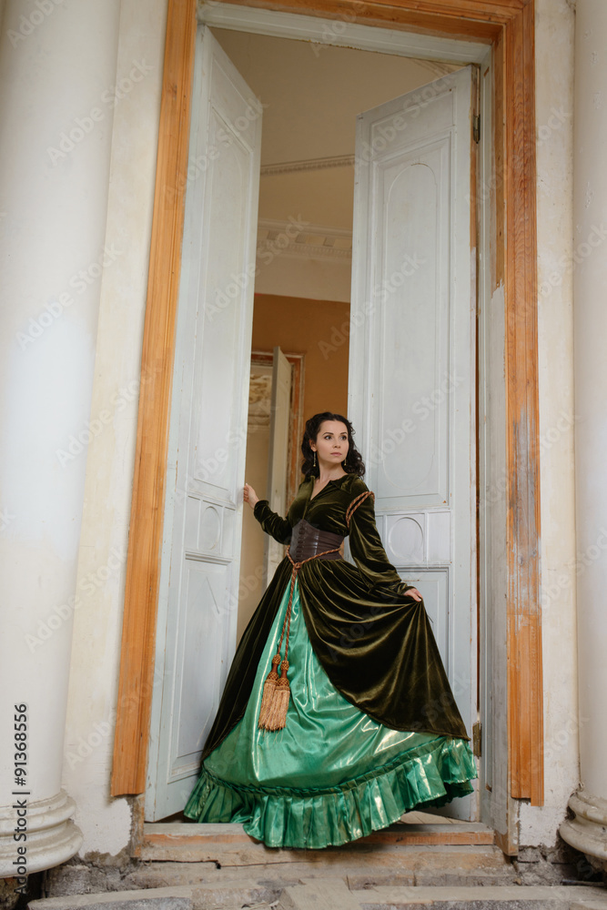 Young girl at the image of Scarlett O'Hara Young girl at the image of Scarlett O'Hara
