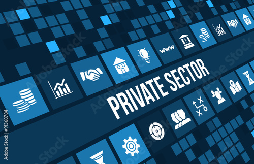  concept image with business icons and copyspace.