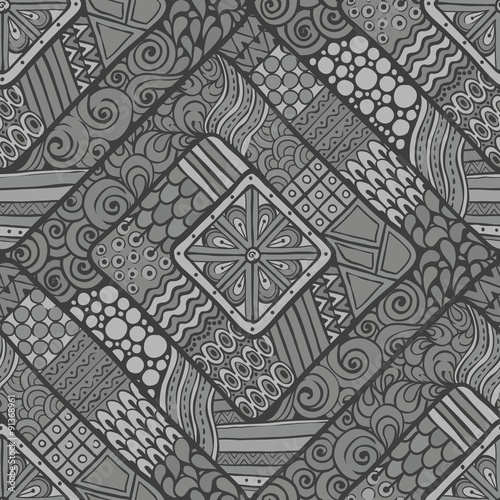 Grey Geometric Tribal Pattern