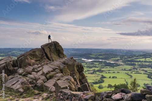 climbing at the Roaches, Peak District photo