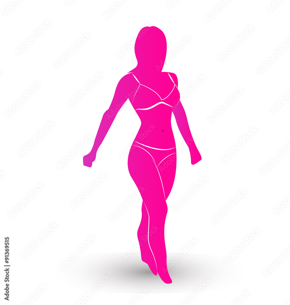 Sexy woman silhouette logo