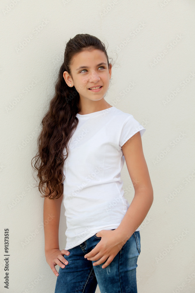 Teenager girl with blue eyes smiling Teenager girl with blue eyes smiling