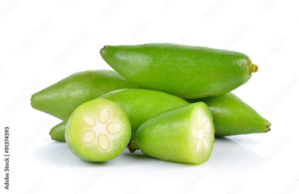 Madan tropical thai fruit on white background Madan tropical thai fruit on white background