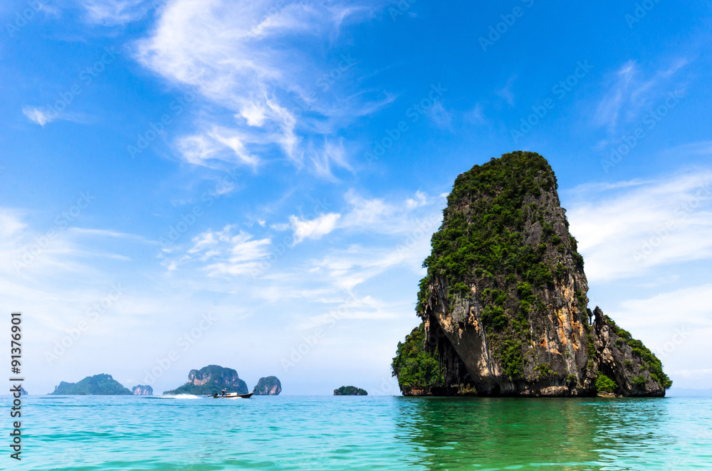 Thailand sea with blue sky