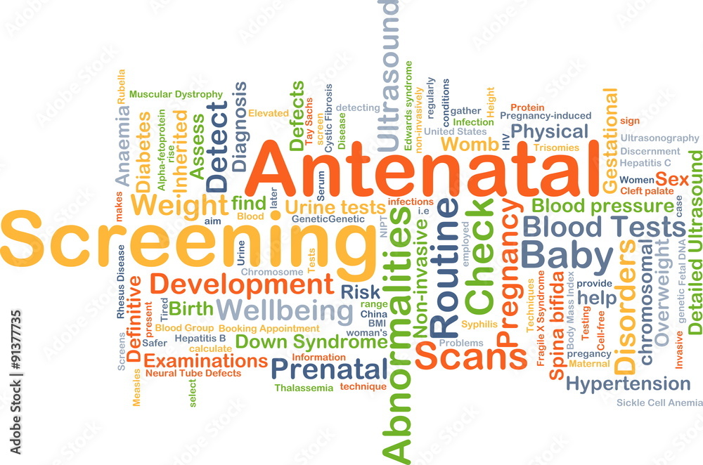 Antenatal screening background concept