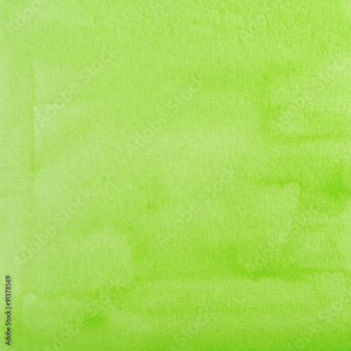 Green Watercolor Abstraction as Background, Hand Drawn and Paint
