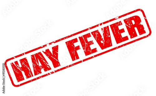 Hay Fever red stamp text