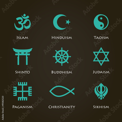 World religion symbols