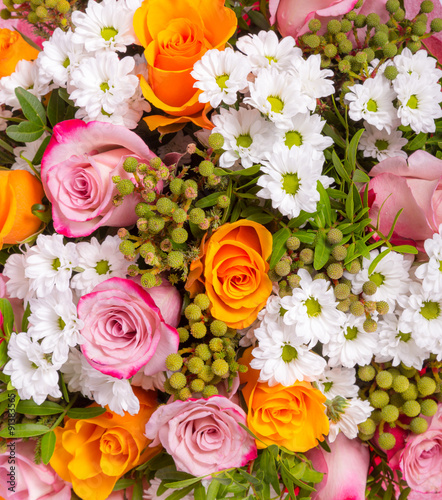 Abstract background of flowers. Close-up.