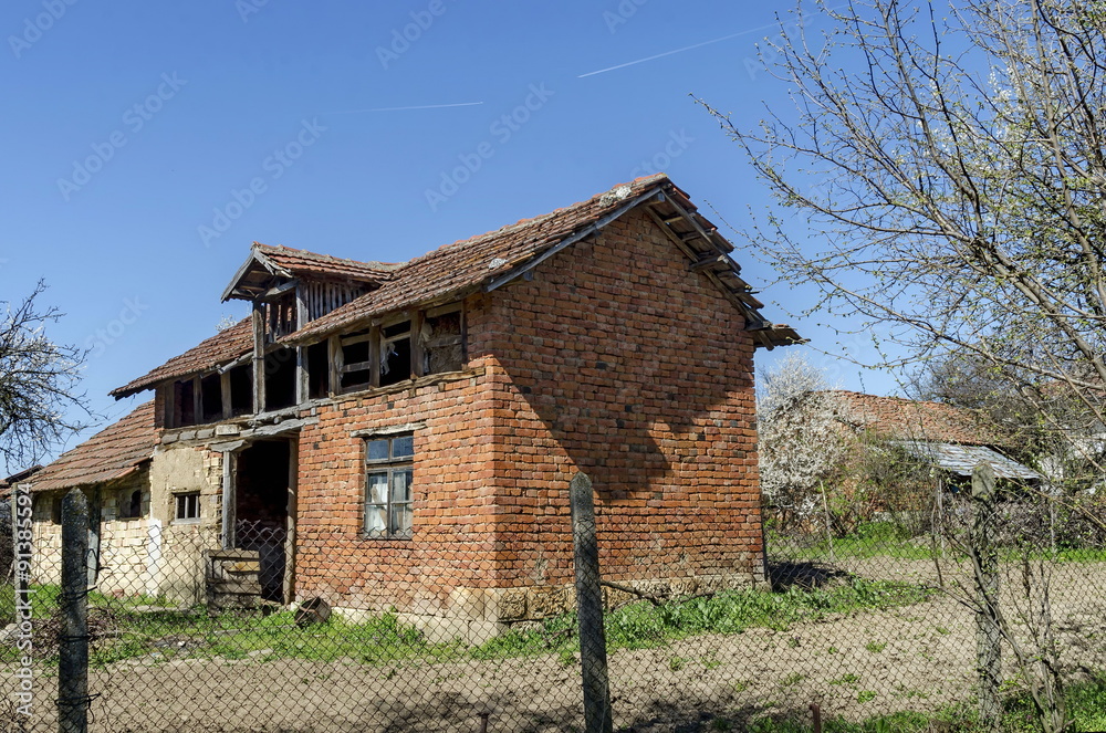 Old secondary house in small town yard, Bulgaria Old secondary house in small town yard, Bulgaria