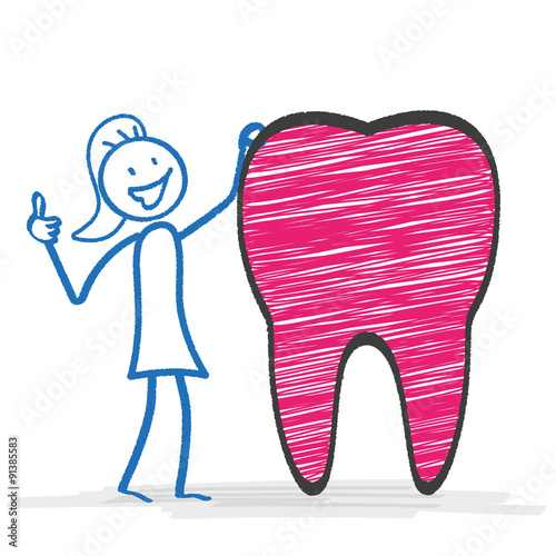 Stickwoman Tooth Ok