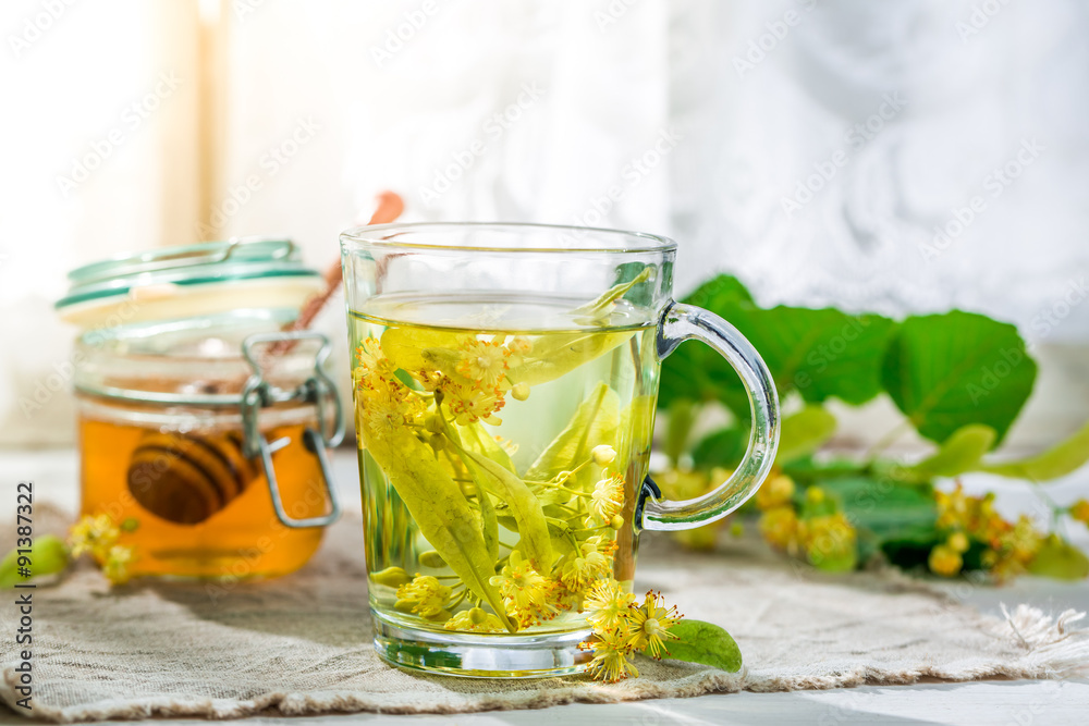 Healthy linden tea with honey Healthy linden tea with honey