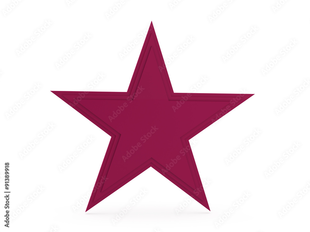 Star rendered isolated on white background Star rendered isolated on white background