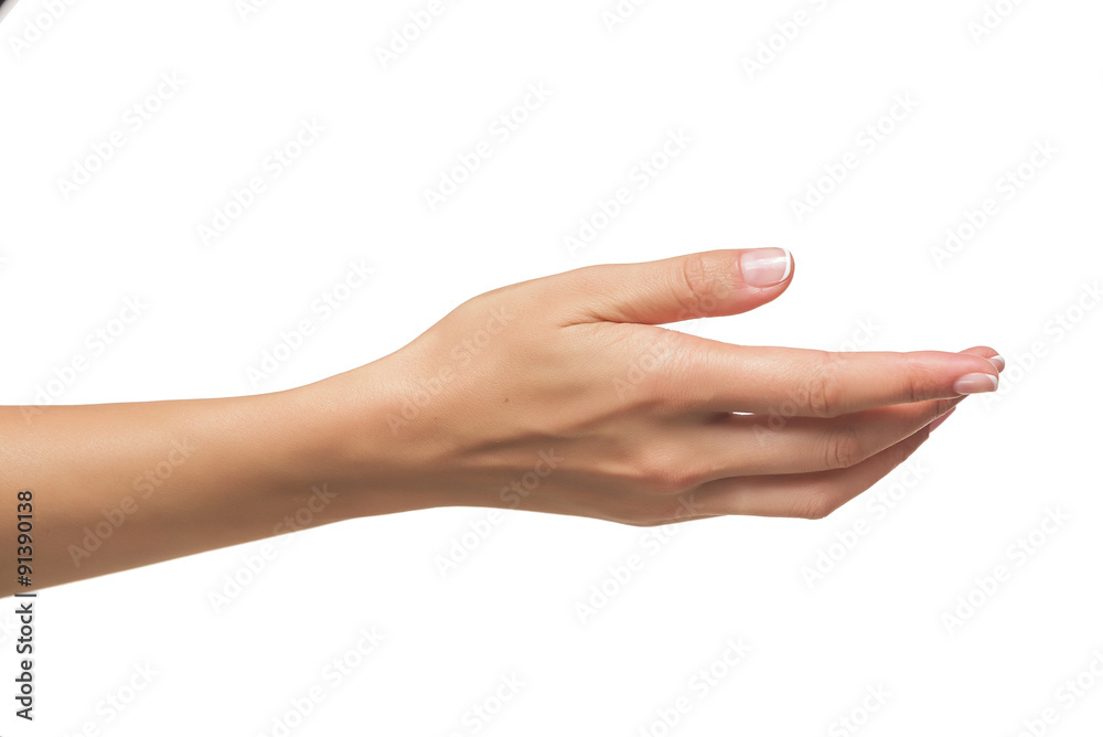 Woman open hand