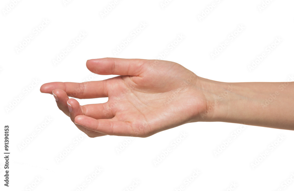 Woman open hand