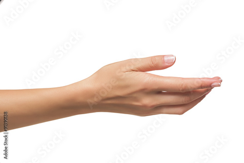 Obraz na płótnie Woman open hand w salonie