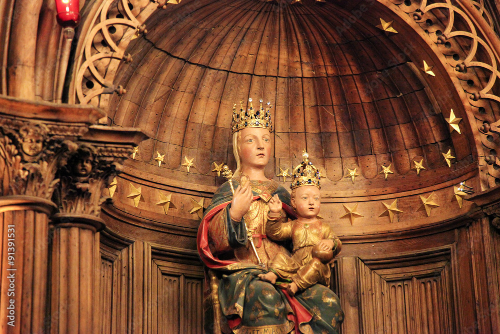 Our Lady Of The Pillar In Chartres Cathedral Stock Photo Adobe Stock