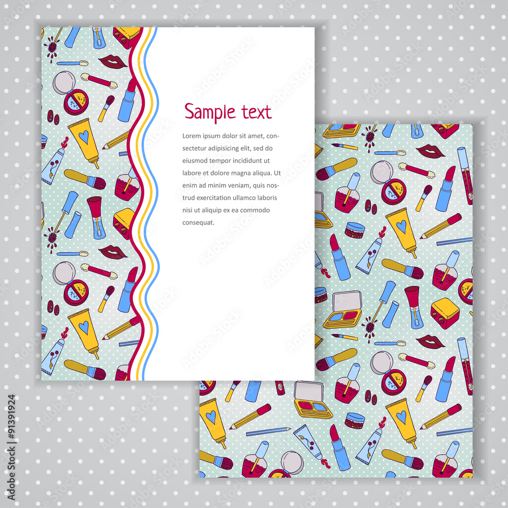 Fototapeta premium Cosmetics pattern