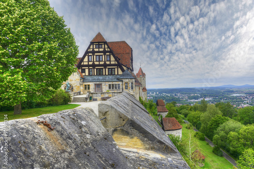 View of the countryside from the castle Coburg in Bavaria photo