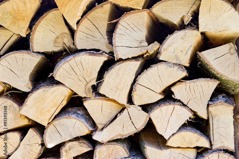 Pile of wood logs ready for winter Pile of wood logs ready for winter